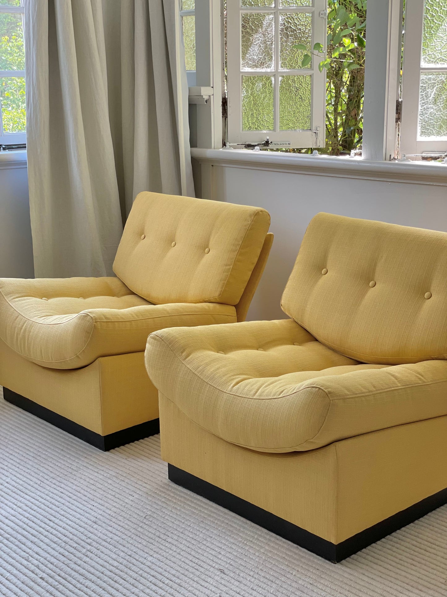 Yellow Lounge Chair - Sold as a pair