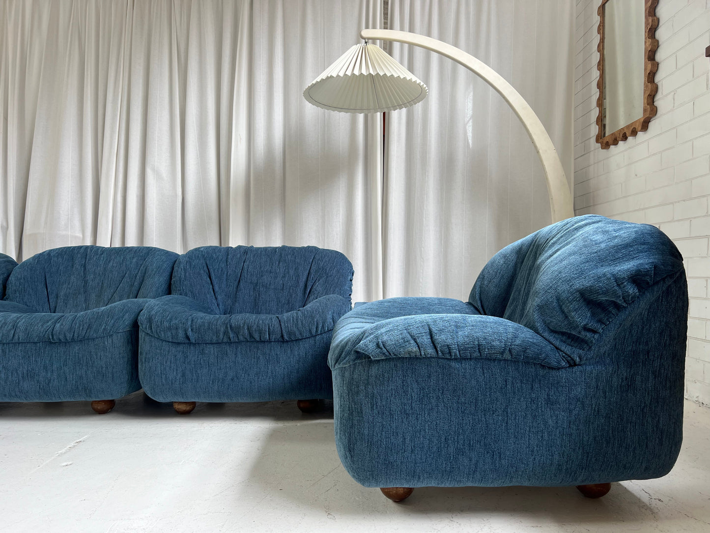 DEPOSIT - Zotta Vintage Corduroy Modular Chairs - Four Available