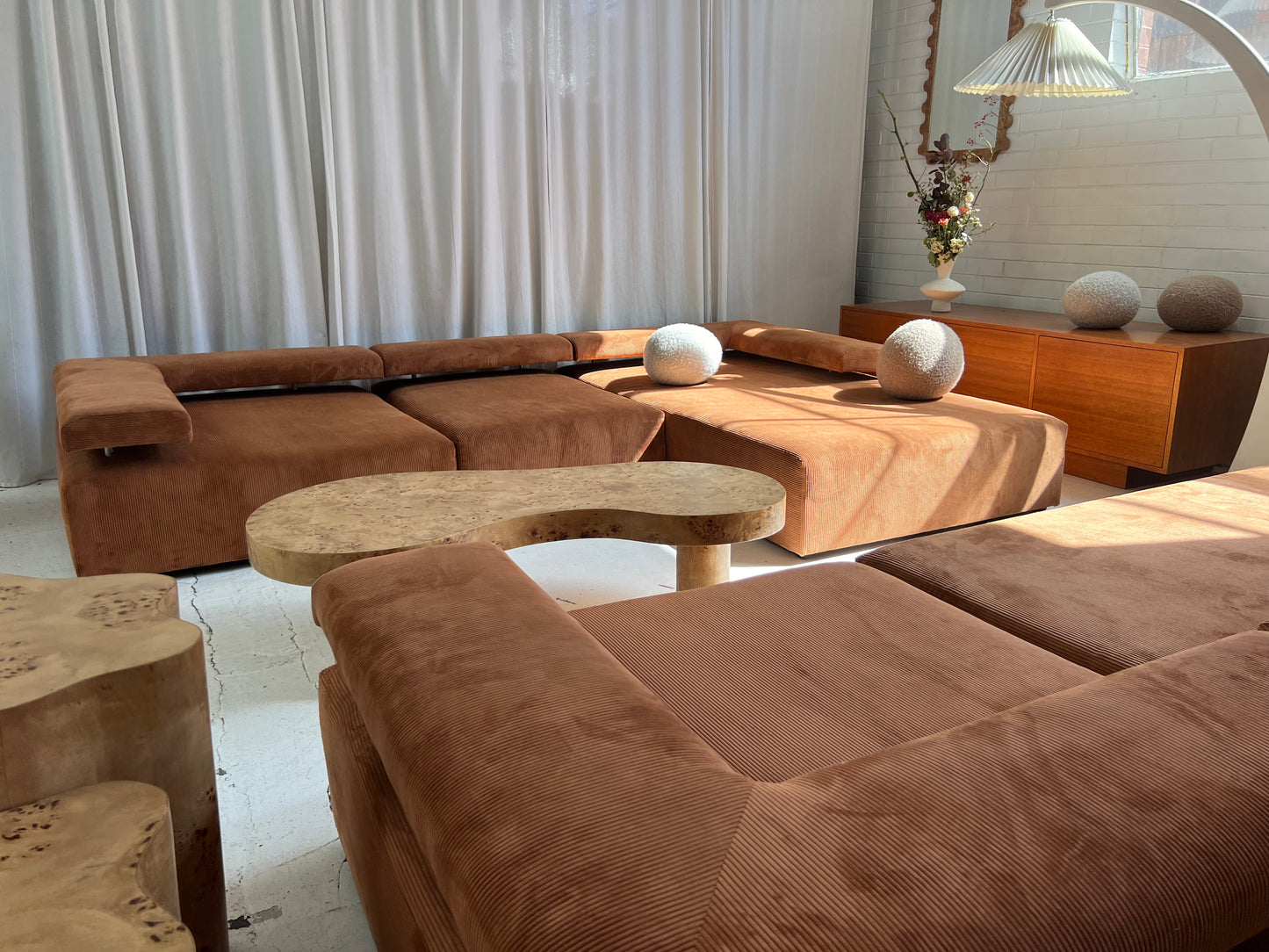 ON HOLD - Bespoke Large Corduroy Modular Sofa