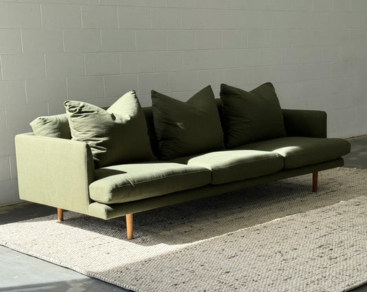 ON HOLD -Green Linen Jardan Nook Sofa