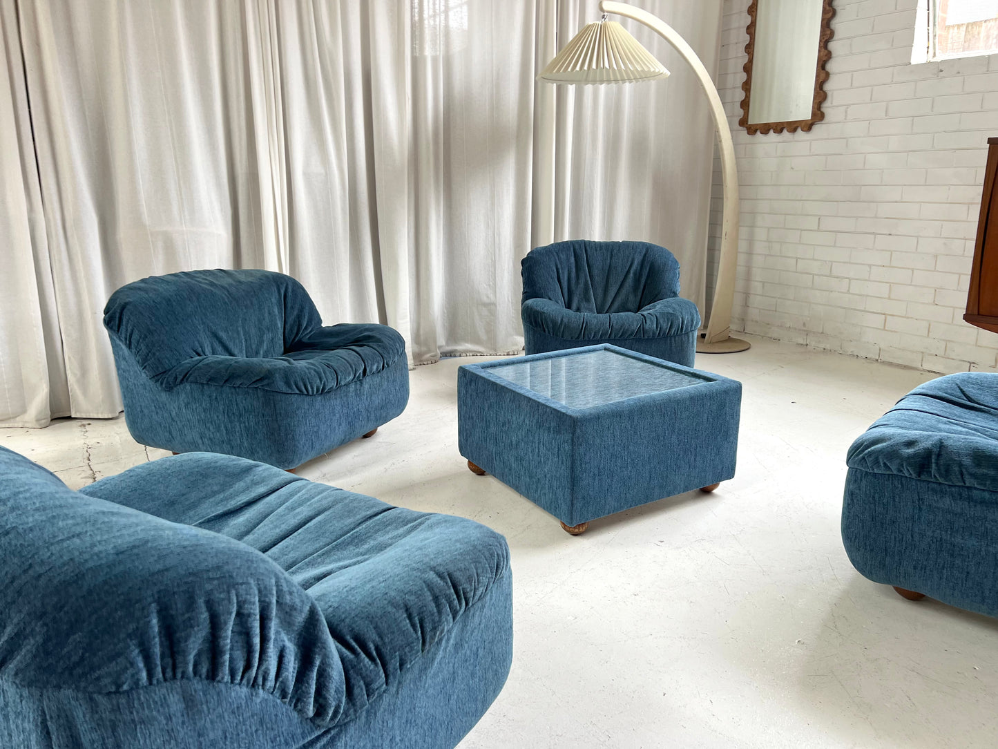 Zotta Vintage Corduroy Modular Chairs - Four Available
