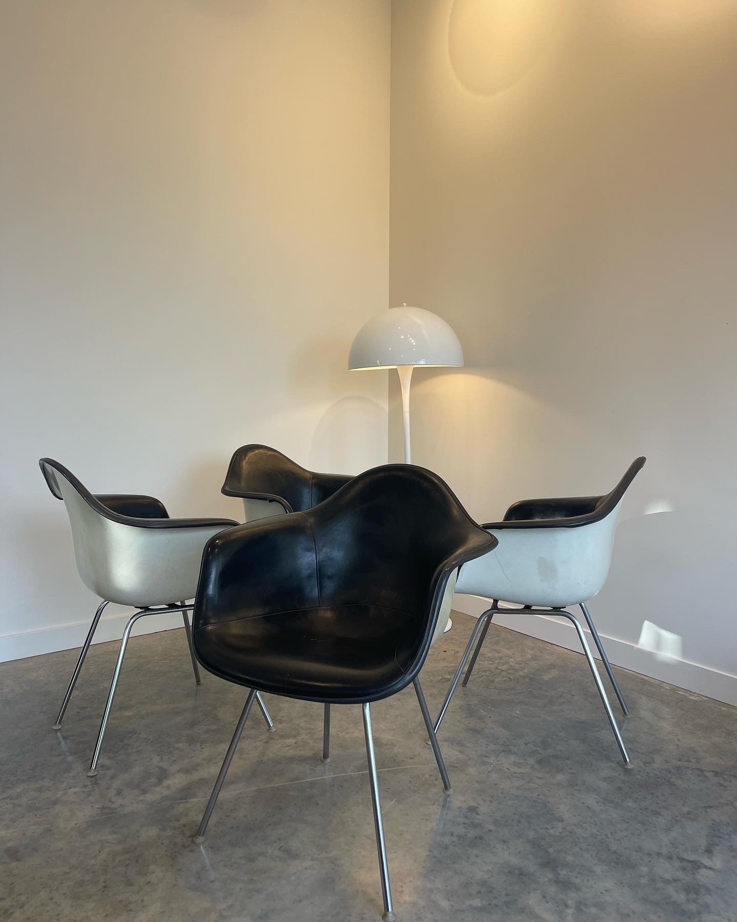 Eames Original Vintage Herman Miller Fiberglass DAX Shell Chairs - Pair