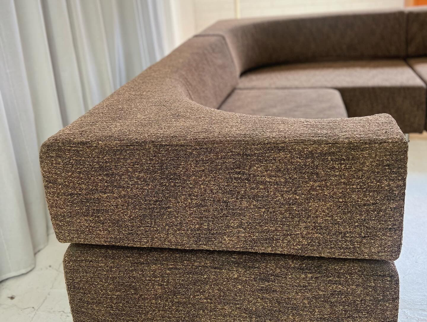 ON HOLD - Vintage Italian Designer Chunky Boucle Modular Sofa