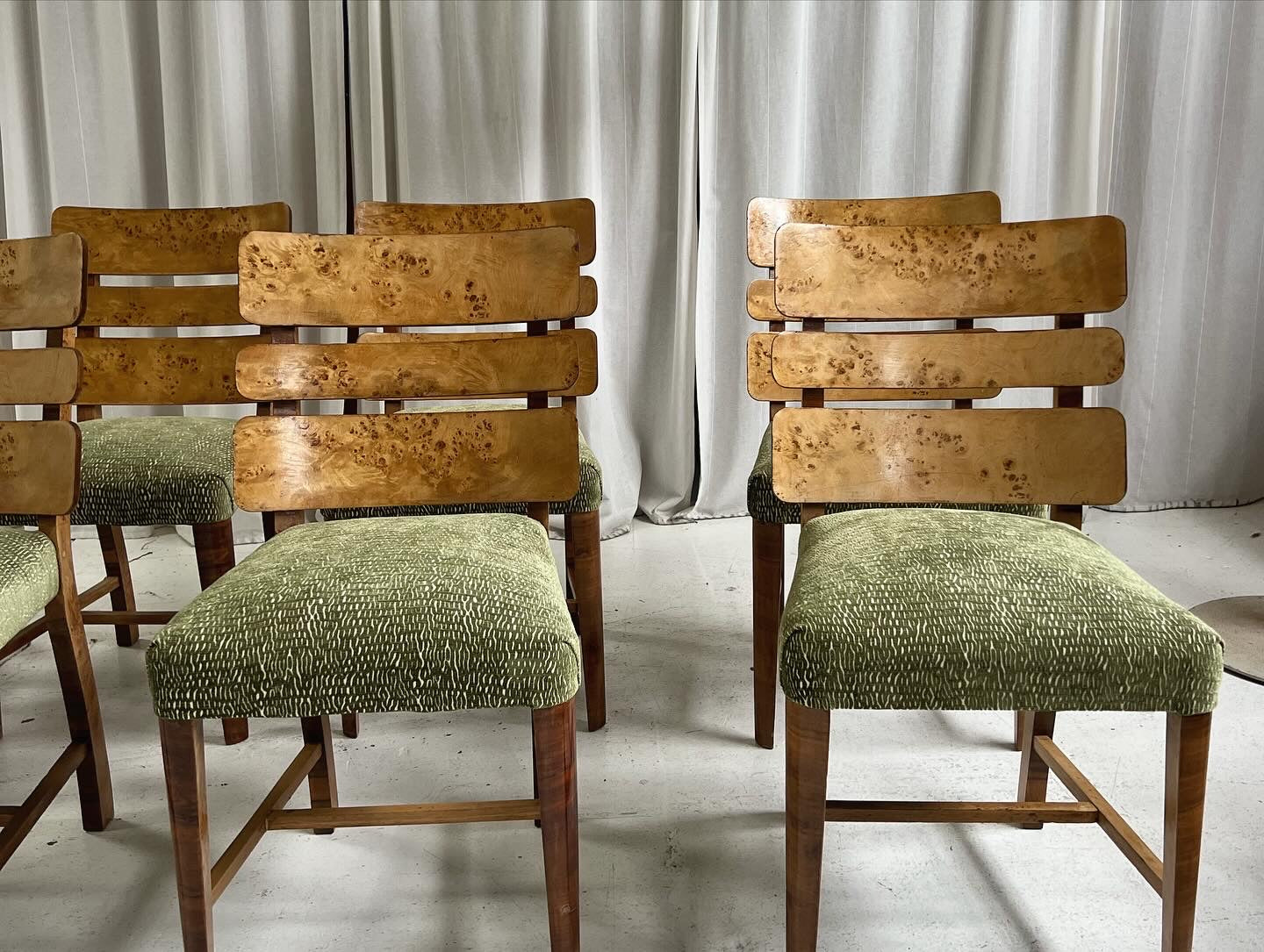 Restored Burl Chairs - Set of Eight