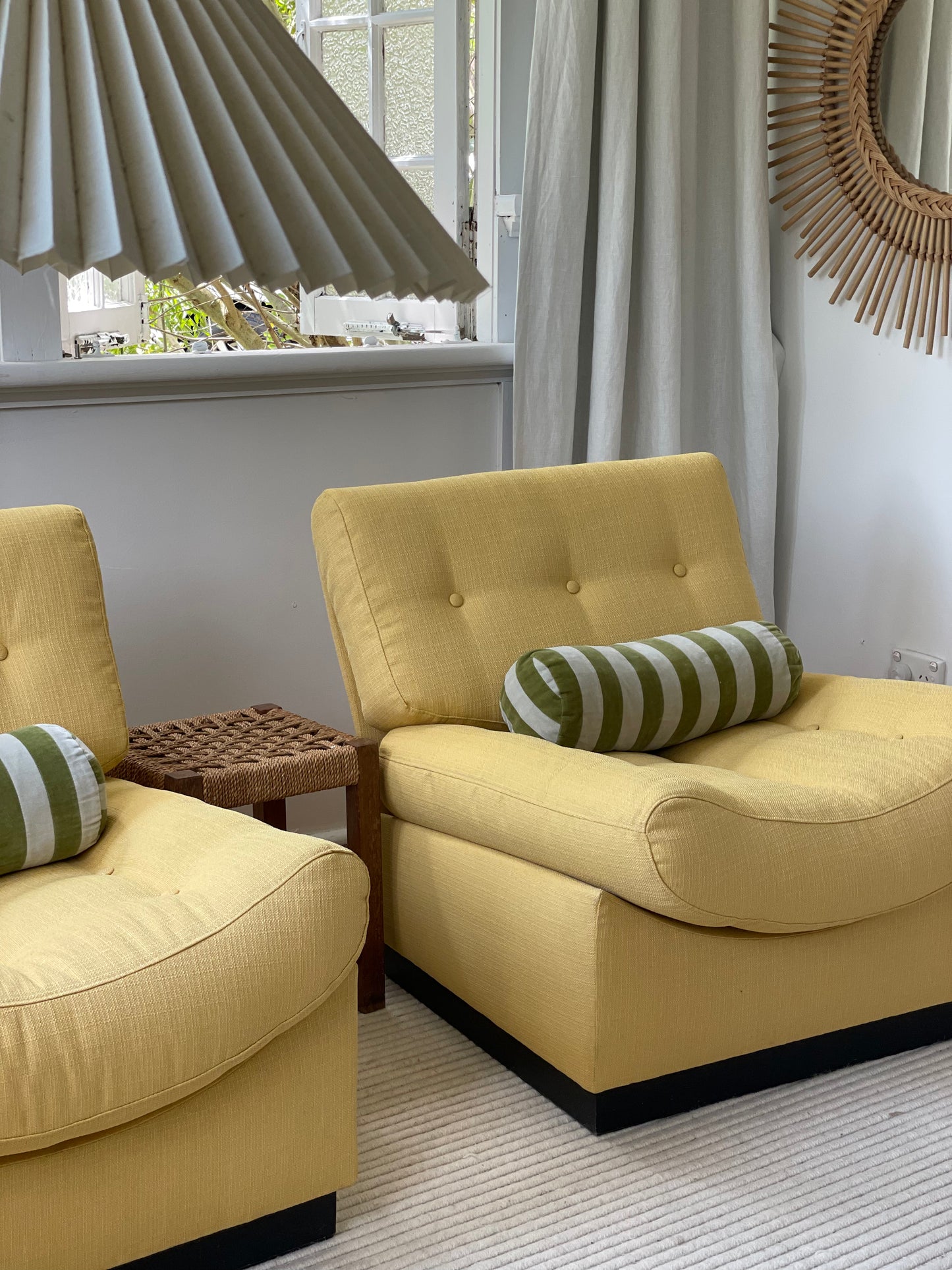 Yellow Lounge Chair - Sold as a pair
