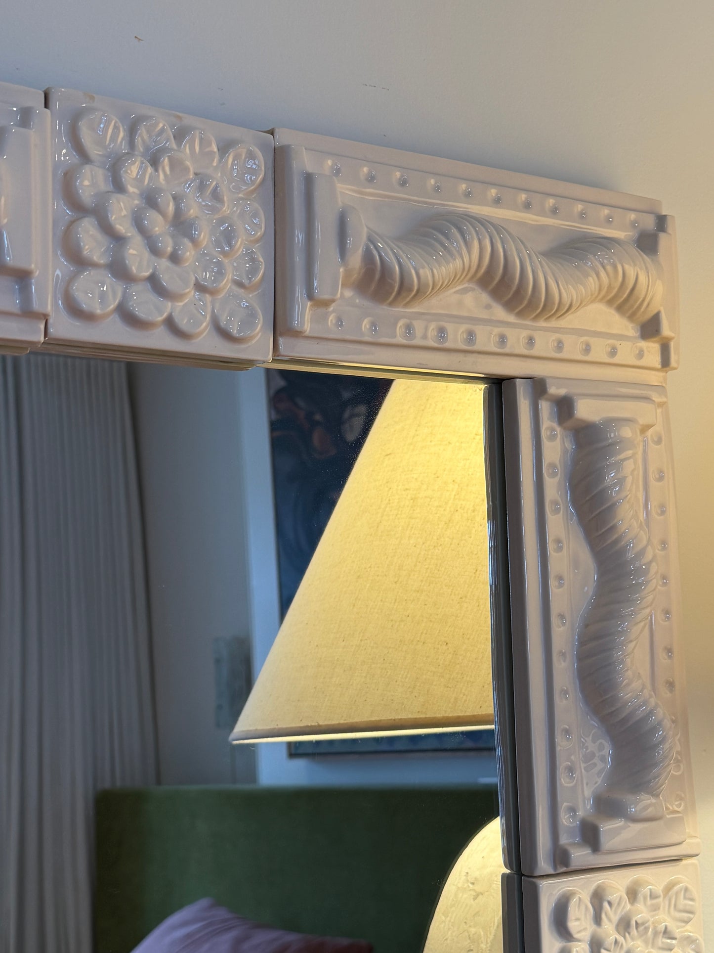 Vintage Ceramic Mirror