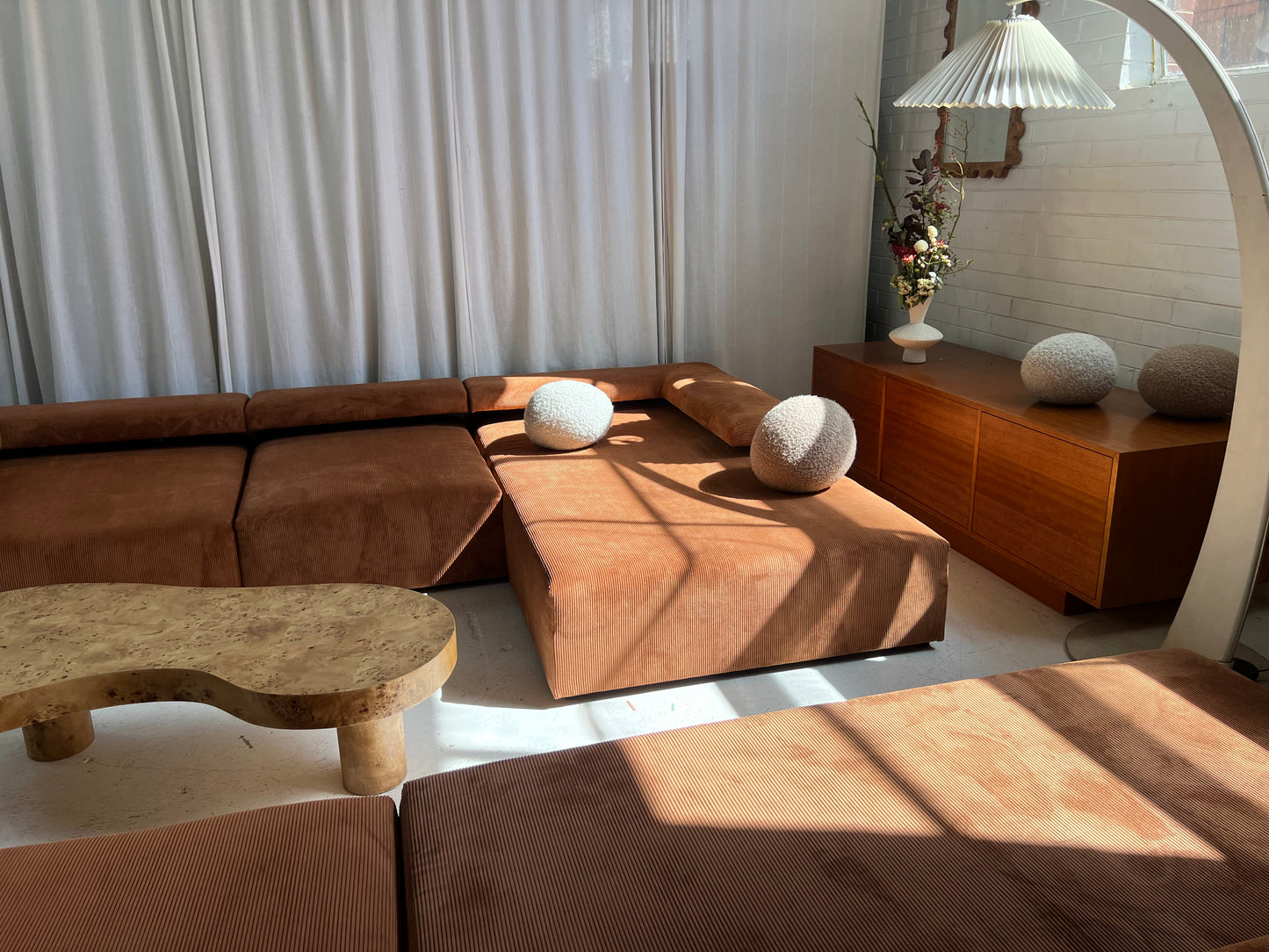 ON HOLD - Bespoke Large Corduroy Modular Sofa