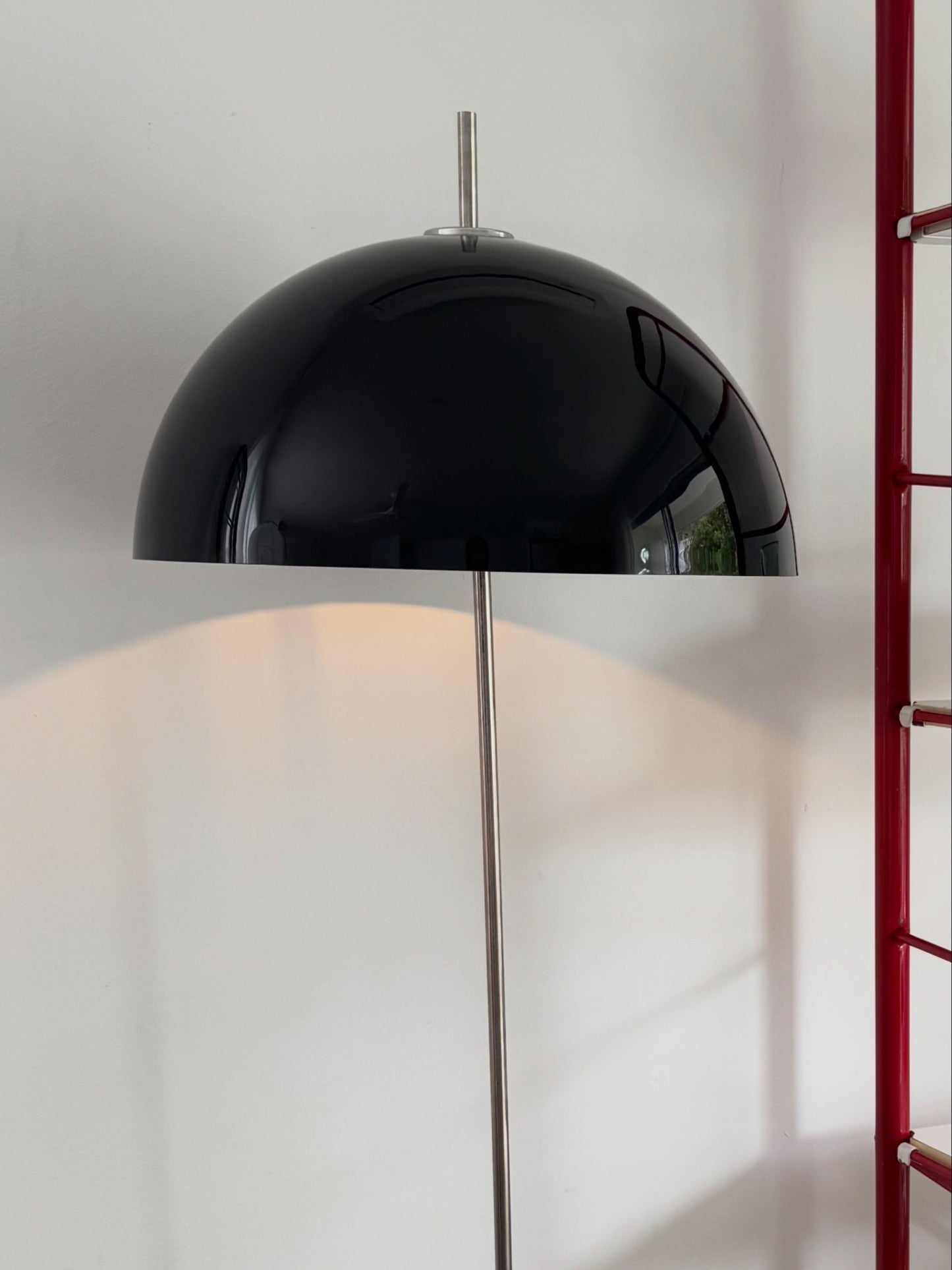 Original 1970s Black Mushroom Floor lamp