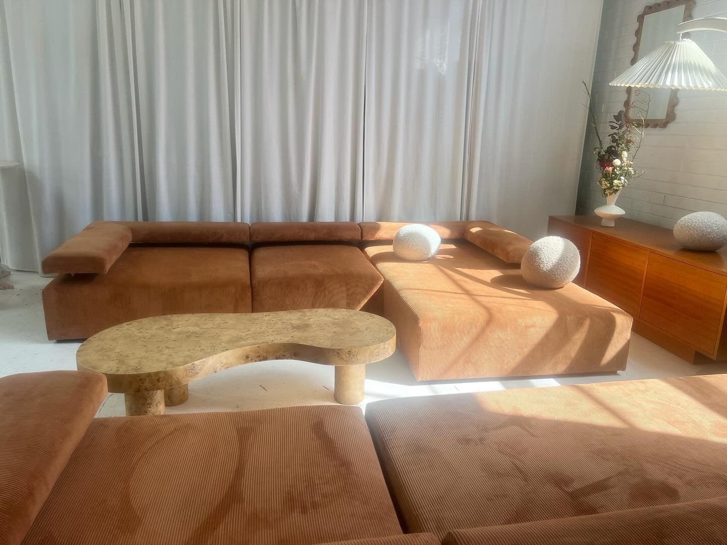 ON HOLD - Bespoke Large Corduroy Modular Sofa