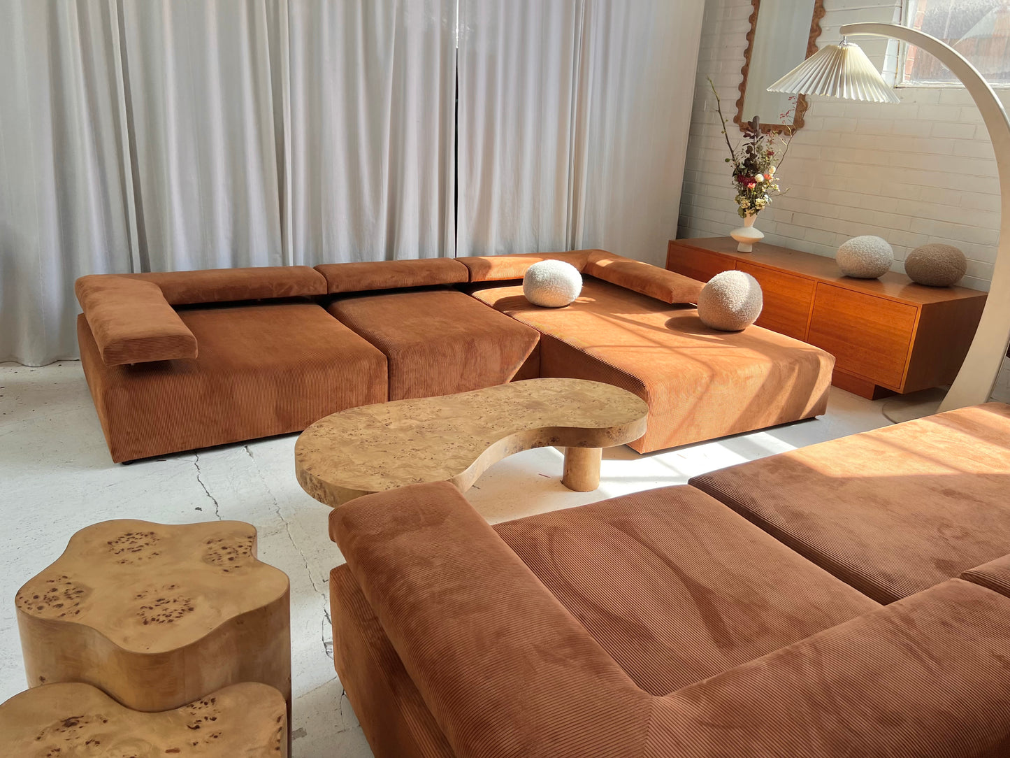 ON HOLD - Bespoke Large Corduroy Modular Sofa