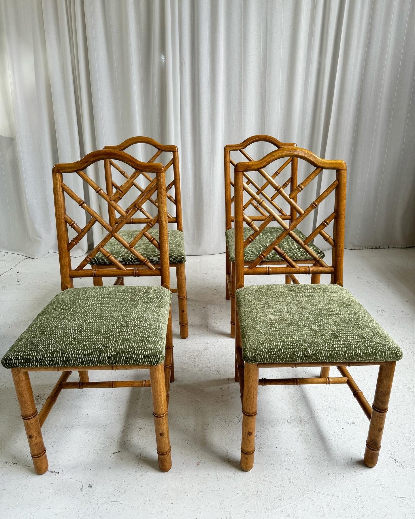 Bespoke Vintage Chippendale Dining Chairs - Set of 4