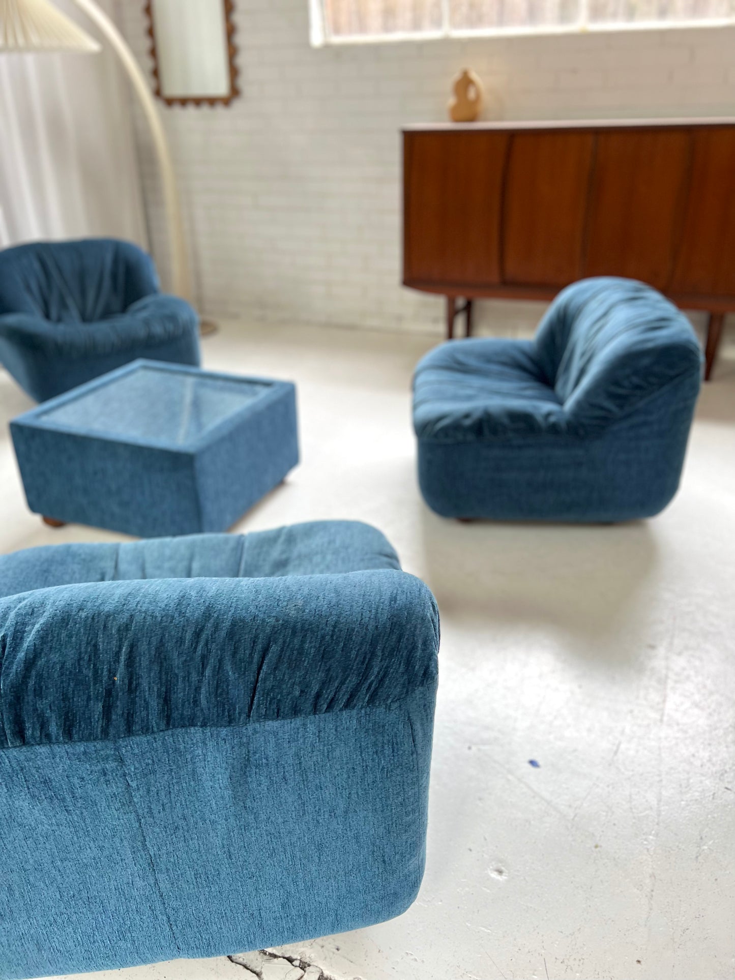 Zotta Vintage Corduroy Modular Chairs - Four Available