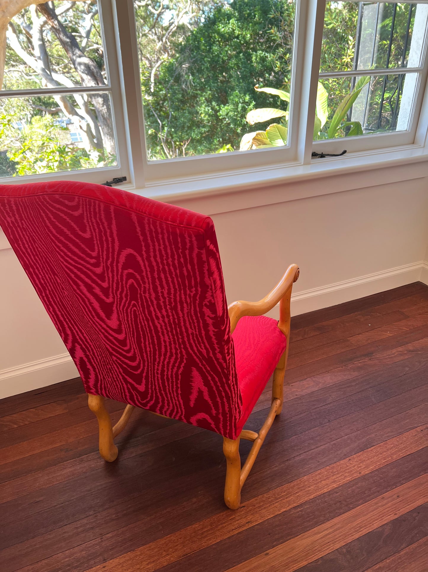 French Os de Mouton Open Armchairs - Two Available