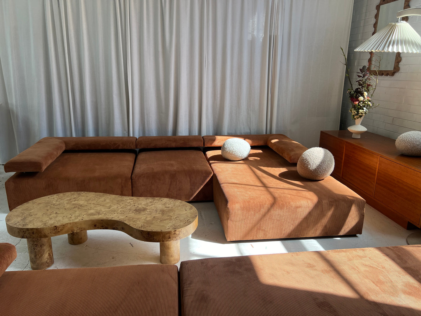 ON HOLD - Bespoke Large Corduroy Modular Sofa