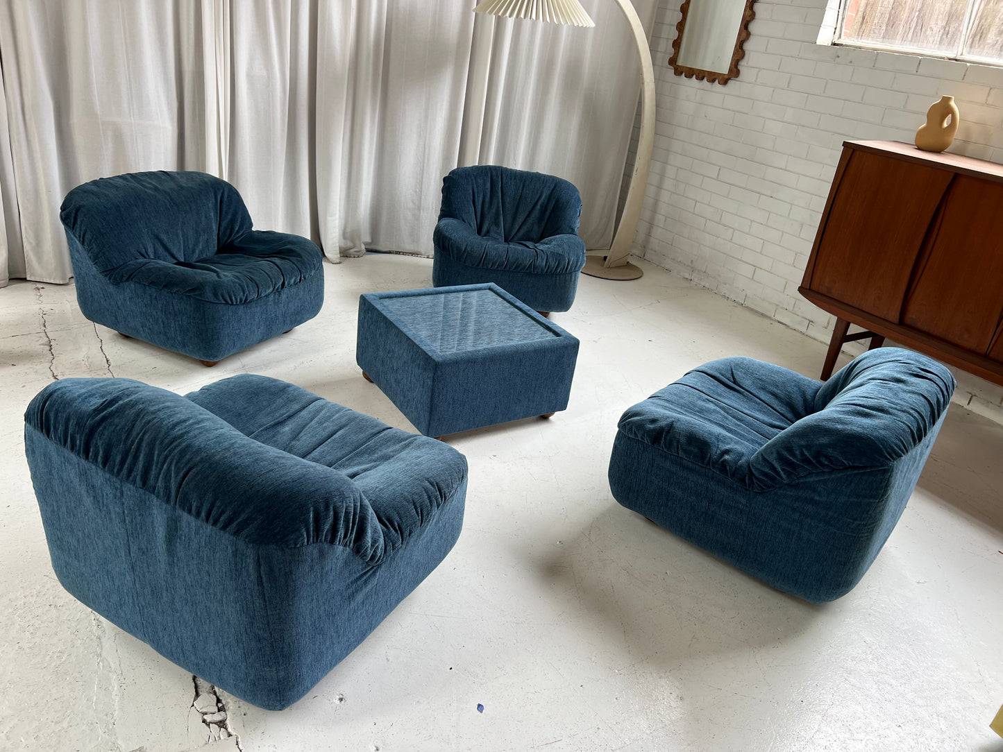 Zotta Vintage Corduroy Modular Chairs - Four Available