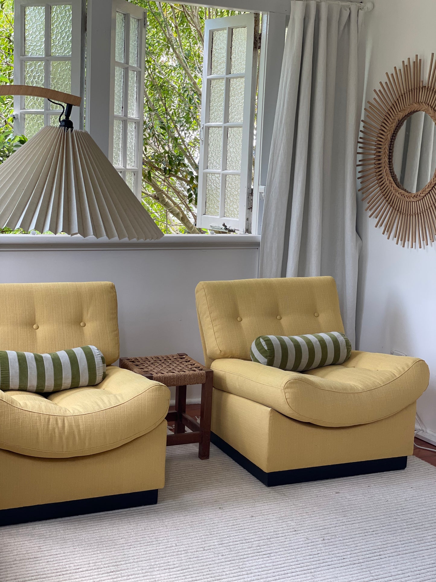 Yellow Lounge Chair - Sold as a pair
