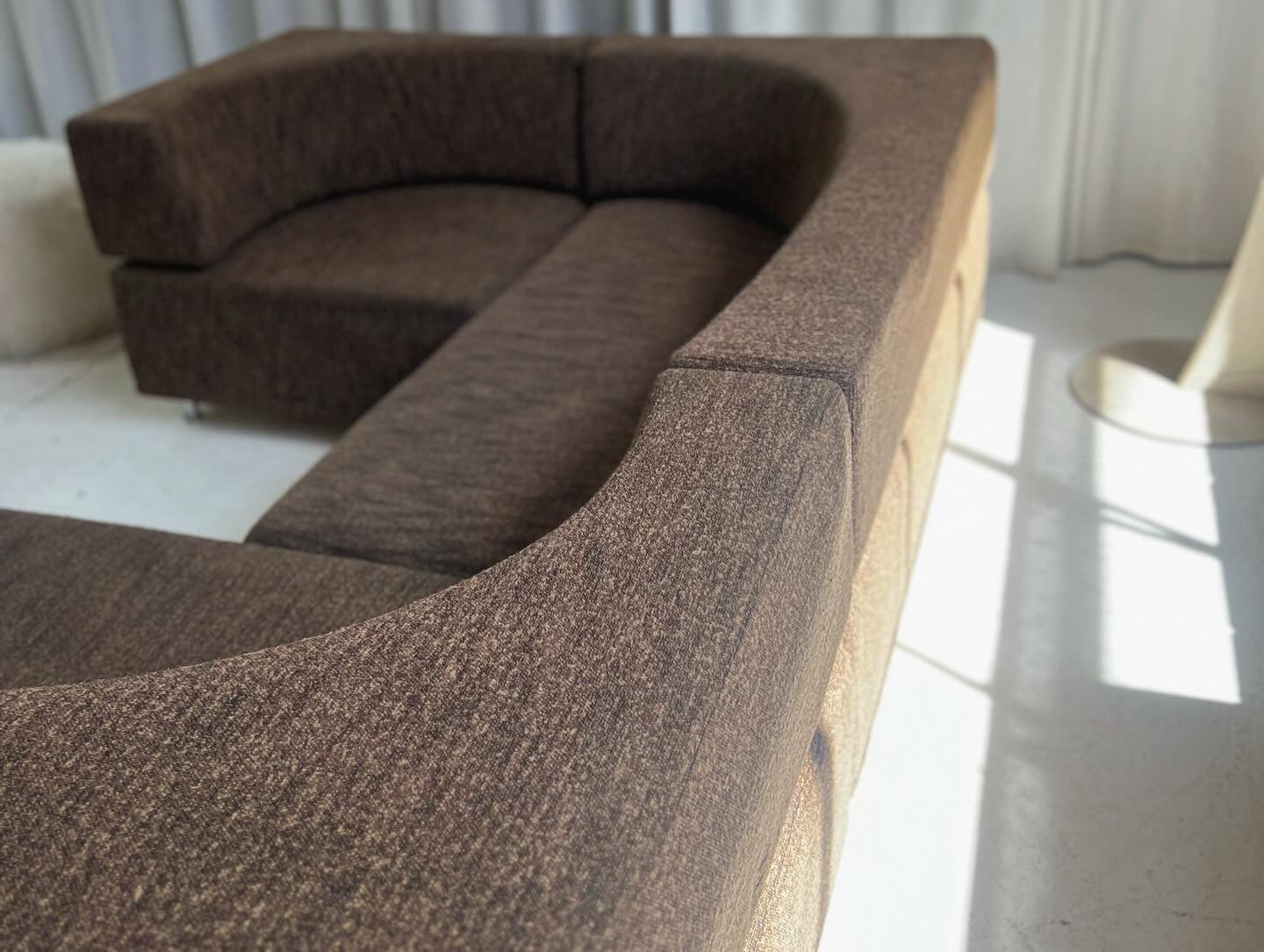 ON HOLD - Vintage Italian Designer Chunky Boucle Modular Sofa