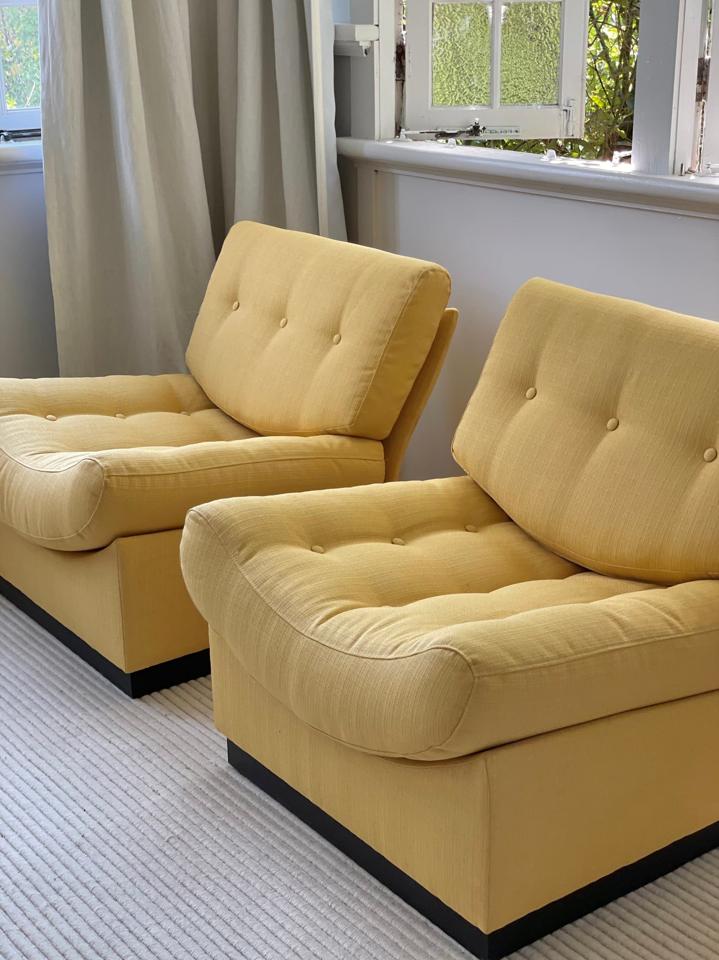 Yellow Lounge Chair - Sold as a pair