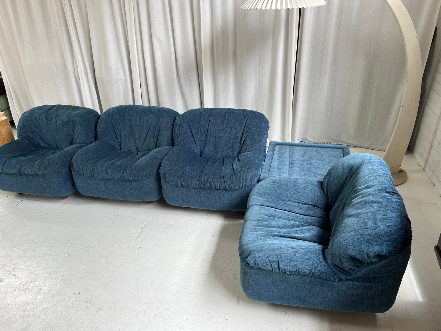 Zotta Vintage Corduroy Modular Chairs - Four Available