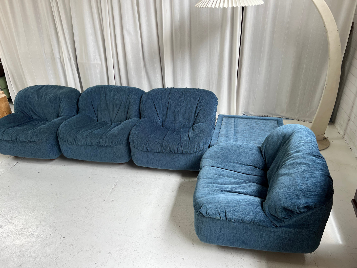 DEPOSIT - Zotta Vintage Corduroy Modular Chairs - Four Available