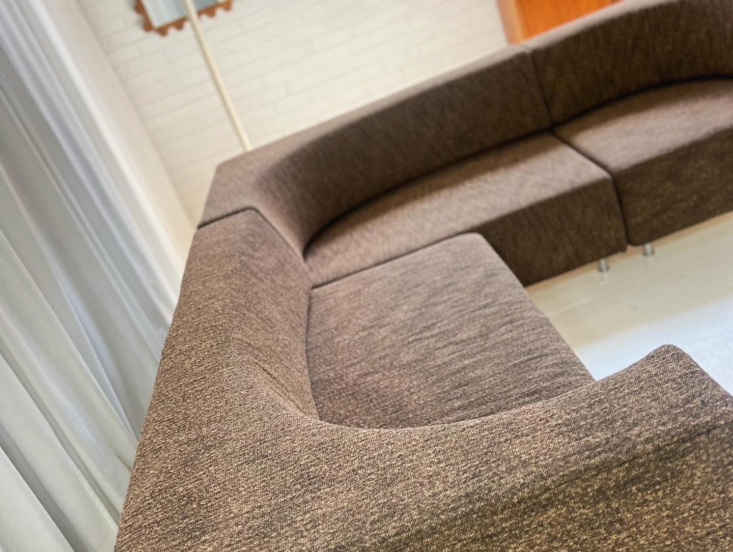 ON HOLD - Vintage Italian Designer Chunky Boucle Modular Sofa