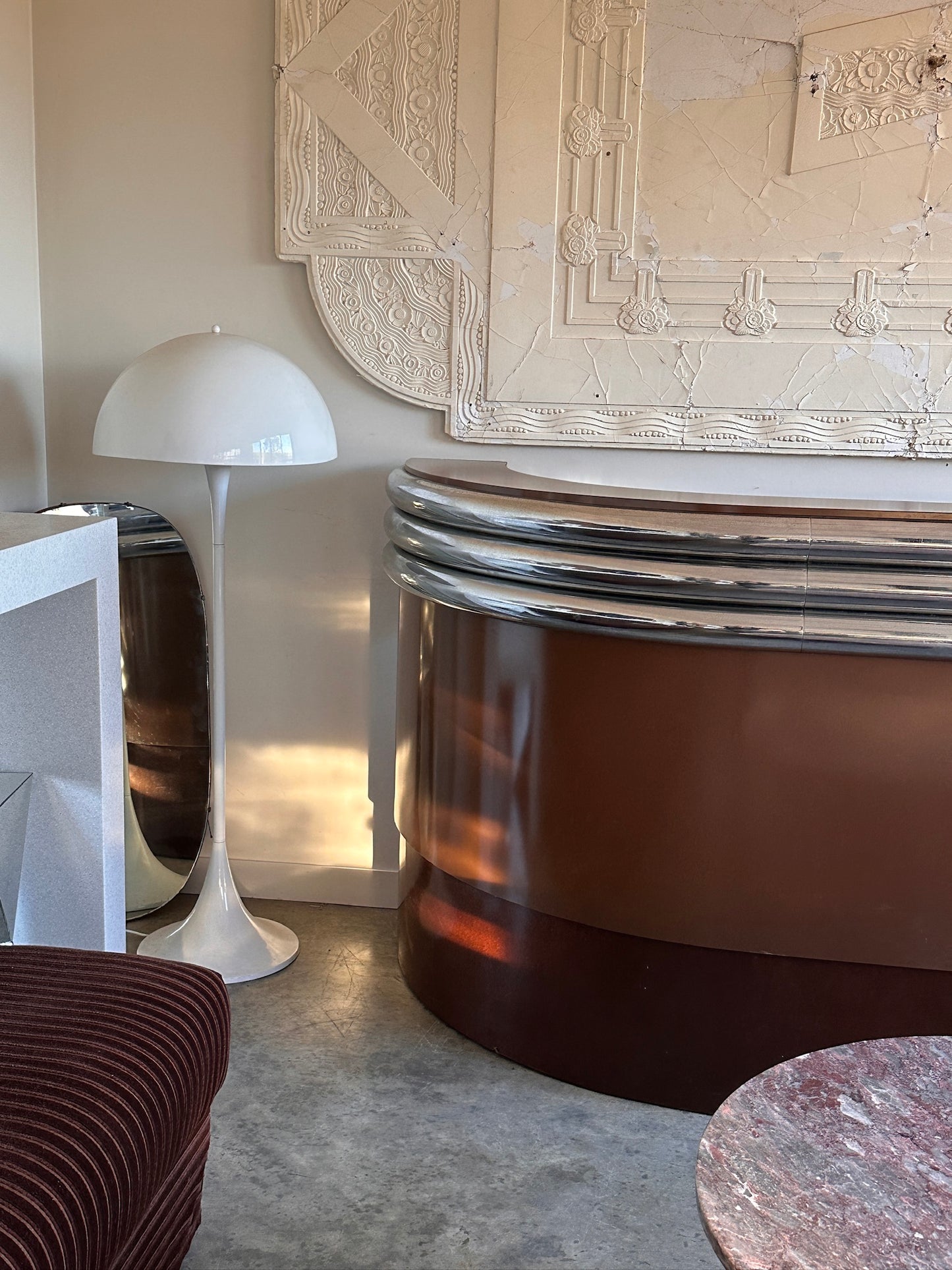 Vintage Custom Space Age Chrome Bar / Counter