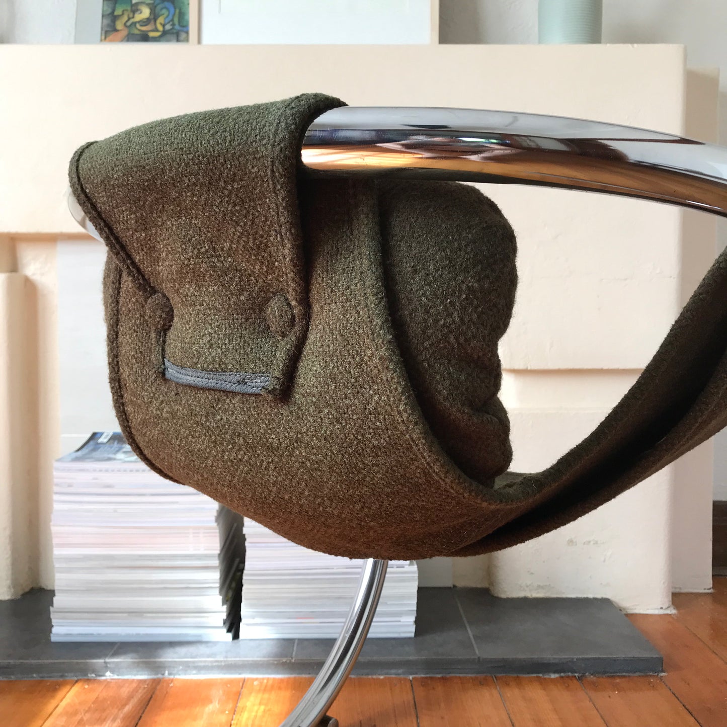 Byron Botker Chrome Cantilever Chair for Landes California, 1970s