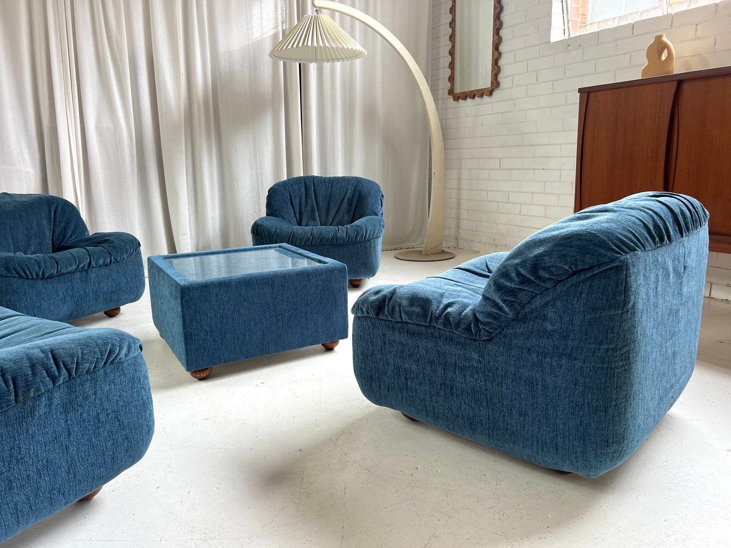 Zotta Vintage Corduroy Modular Chairs - Four Available