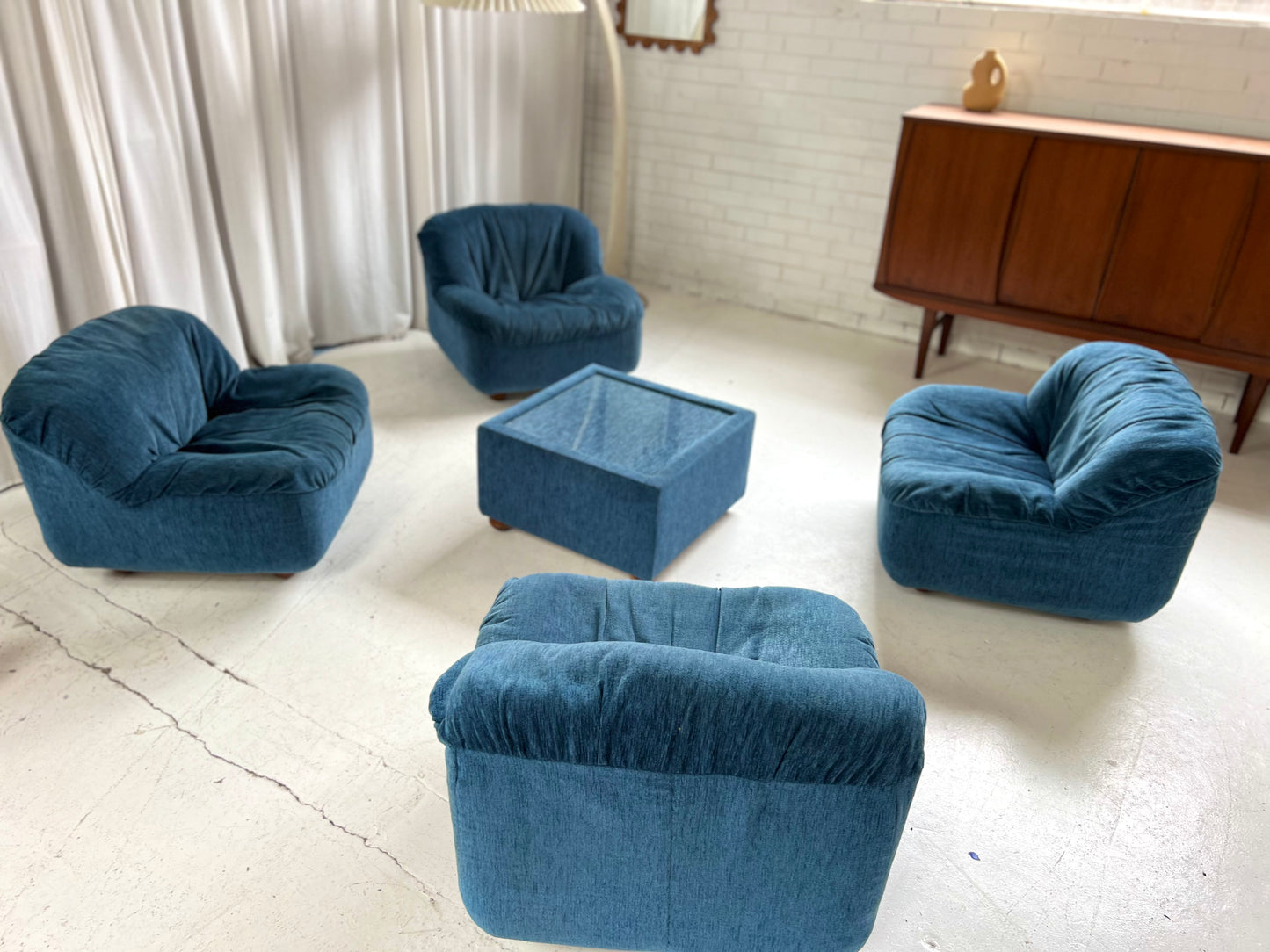 Zotta Vintage Corduroy Modular Chairs - Four Available
