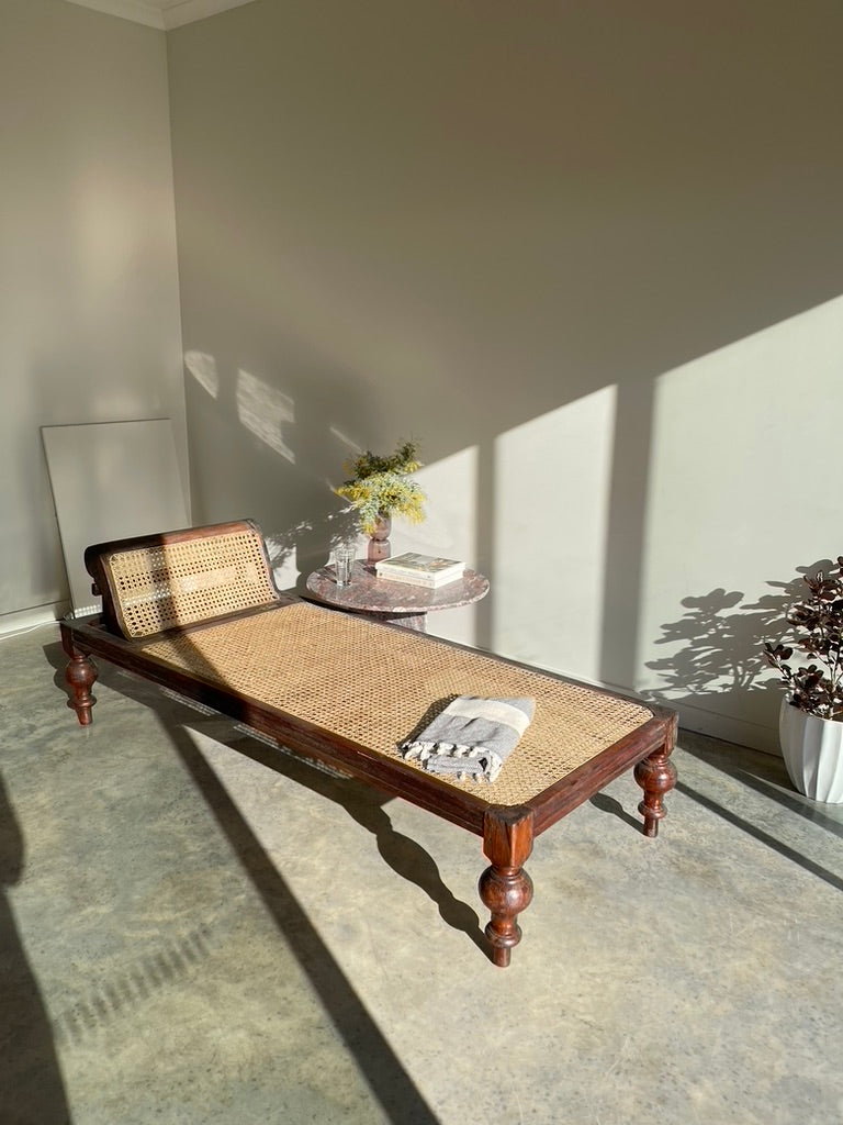 Early 20th Century Sri Lankan Rattan Daybed