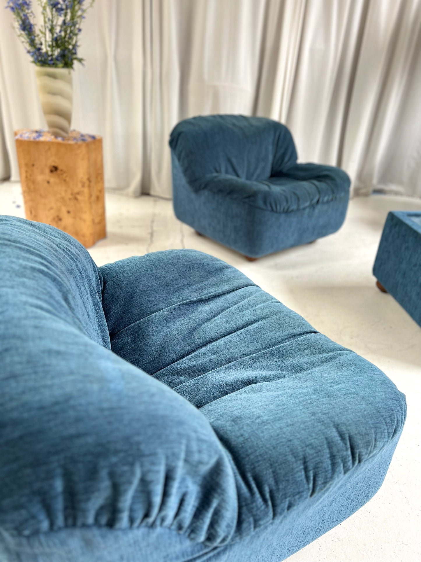 Zotta Vintage Corduroy Modular Chairs - Four Available