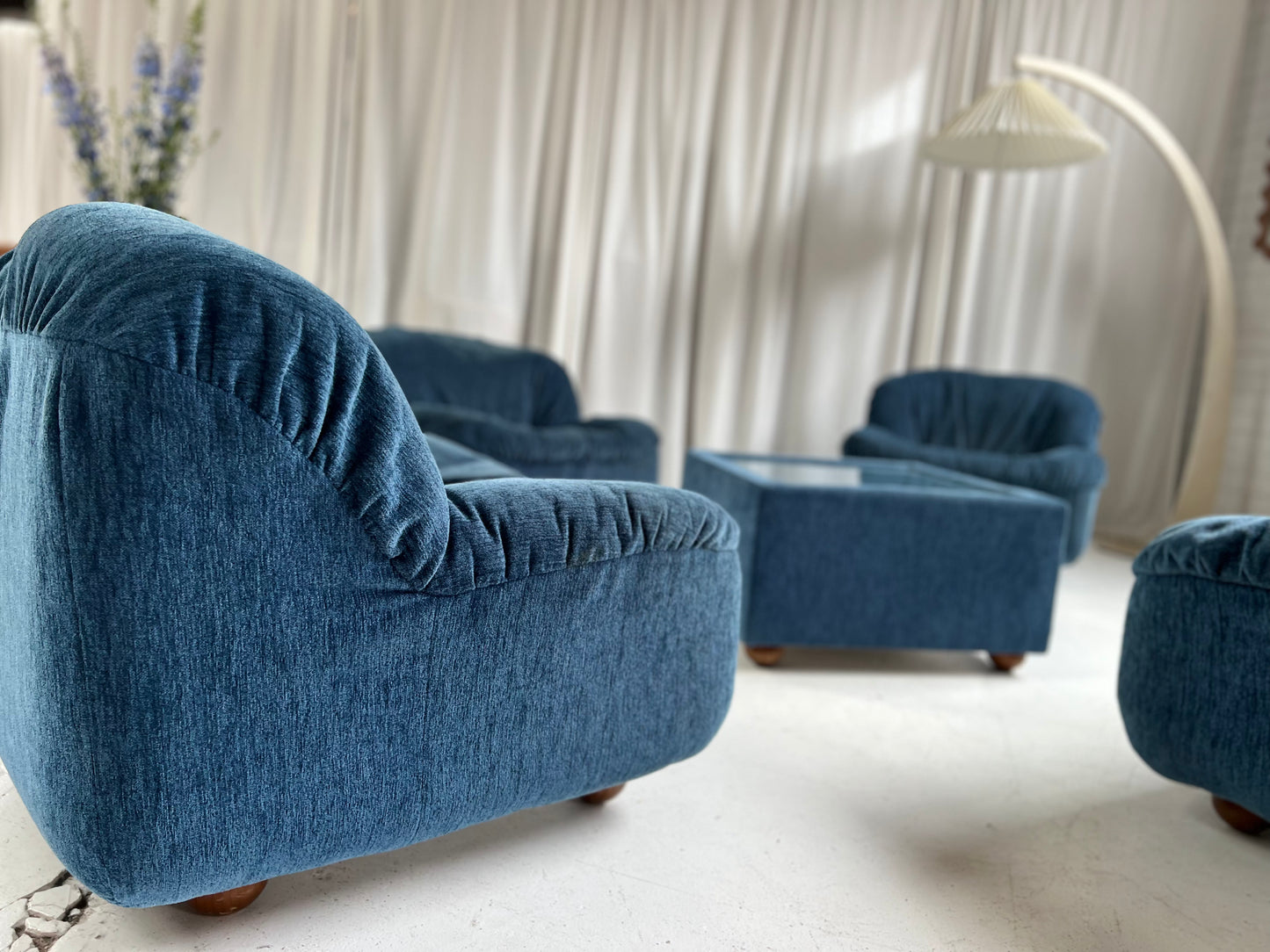Zotta Vintage Corduroy Modular Chairs - Four Available