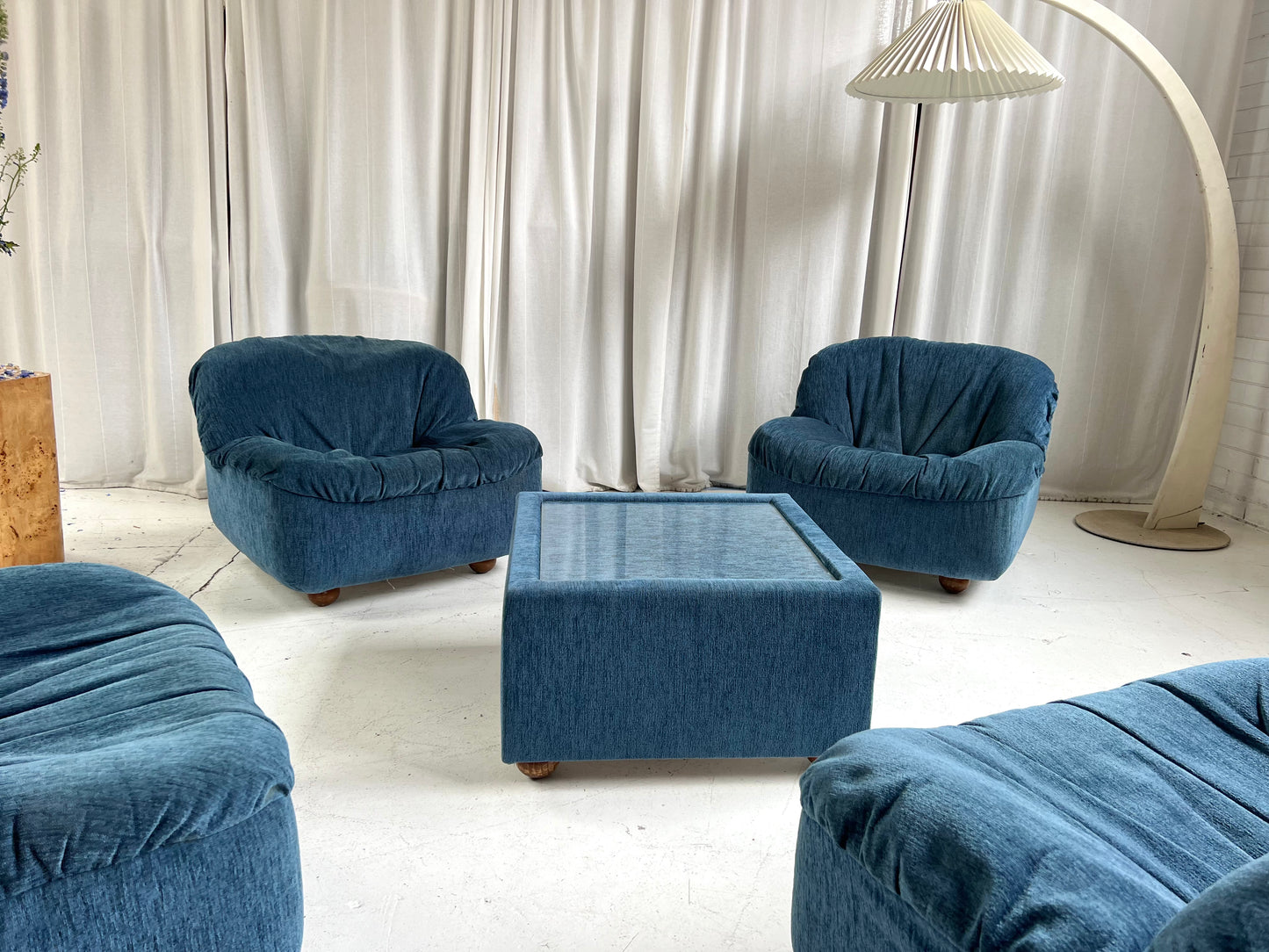 Zotta Vintage Corduroy Modular Chairs - Four Available