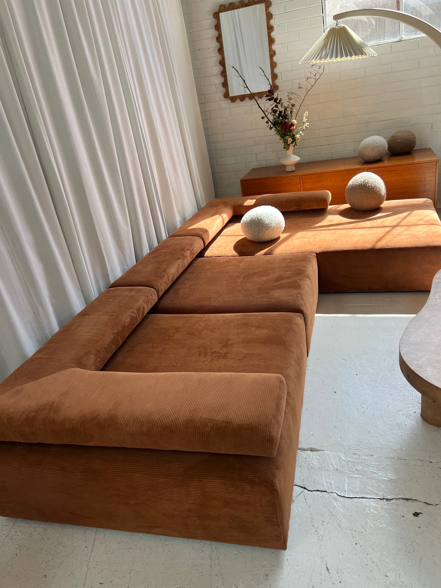 ON HOLD - Bespoke Large Corduroy Modular Sofa