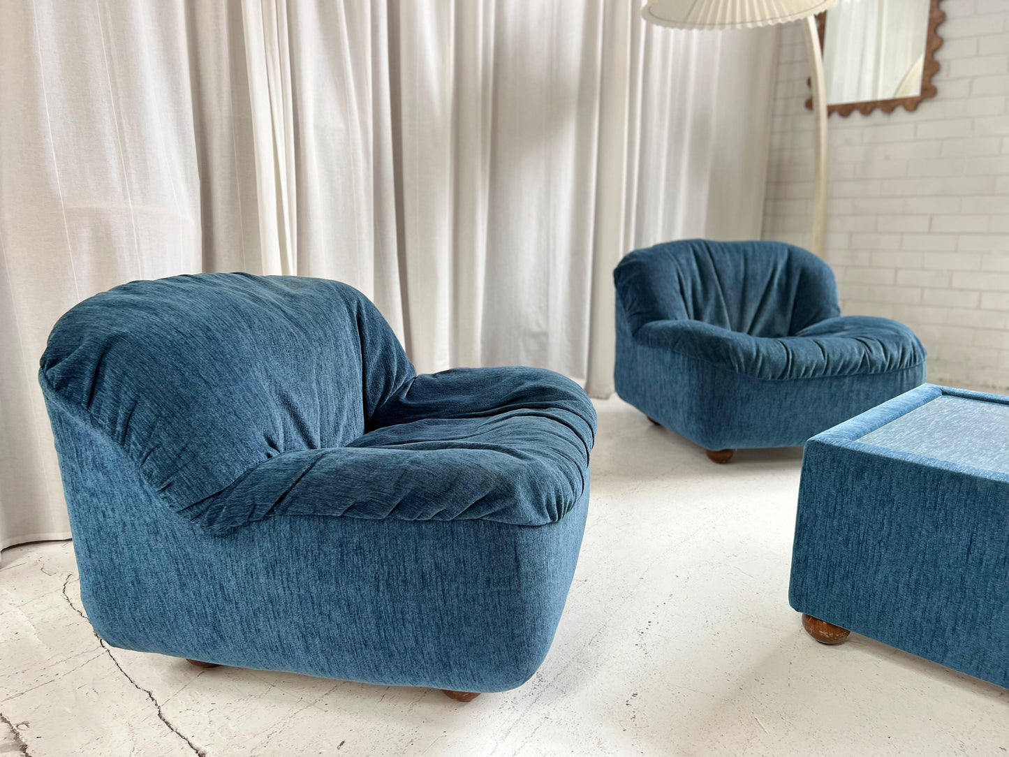 Zotta Vintage Corduroy Modular Chairs - Four Available