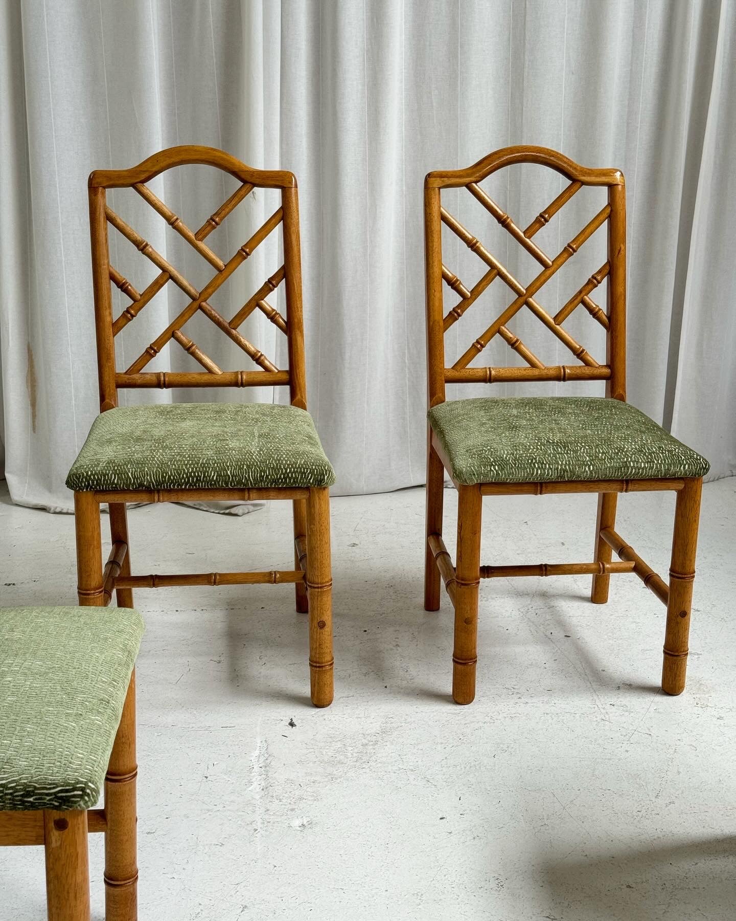 Bespoke Vintage Chippendale Dining Chairs - Set of 4