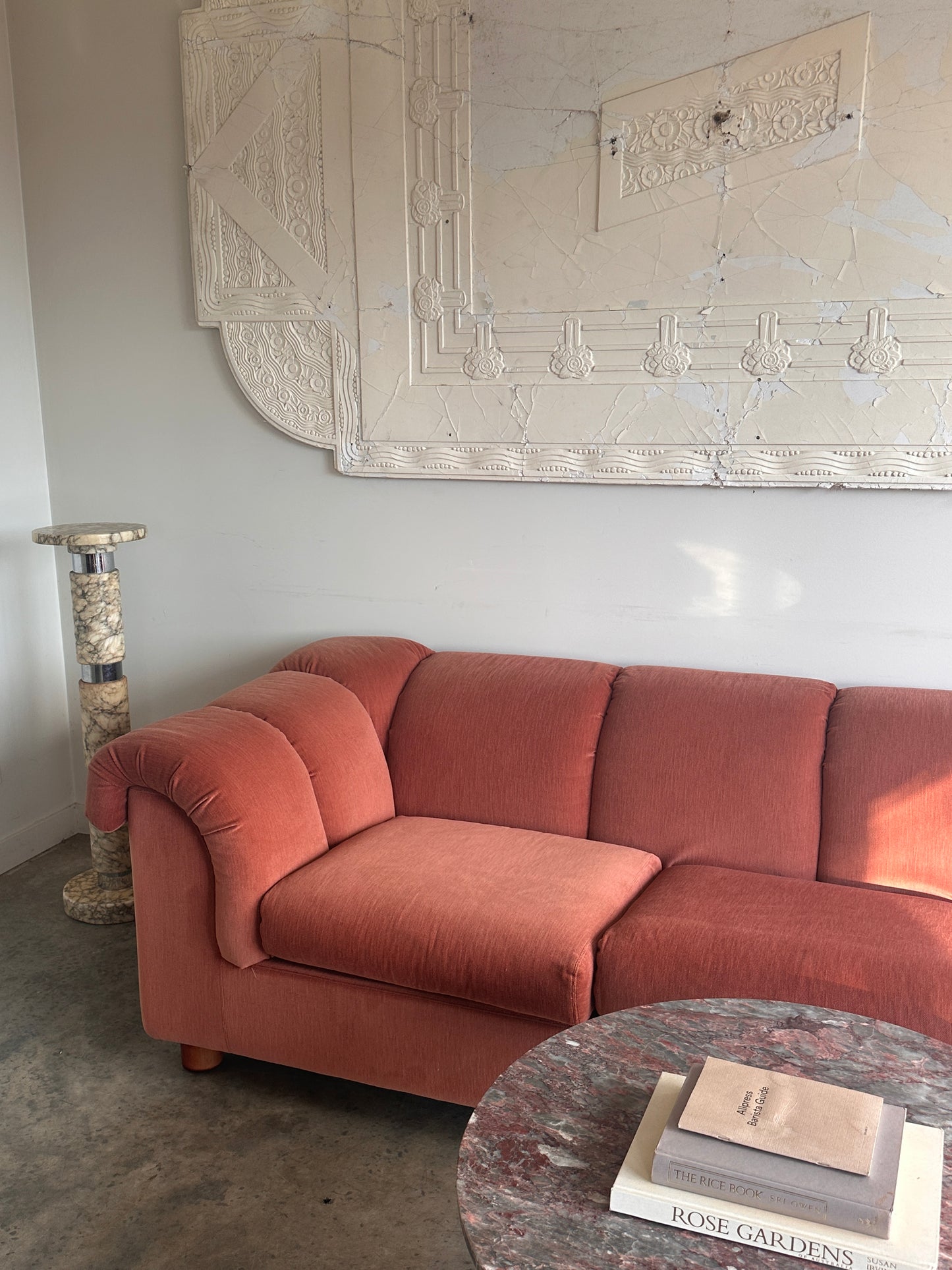 Vintage Dusty Pink Custom Made Sofas, 80's