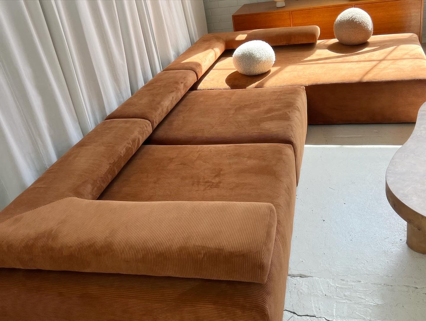 ON HOLD - Bespoke Large Corduroy Modular Sofa