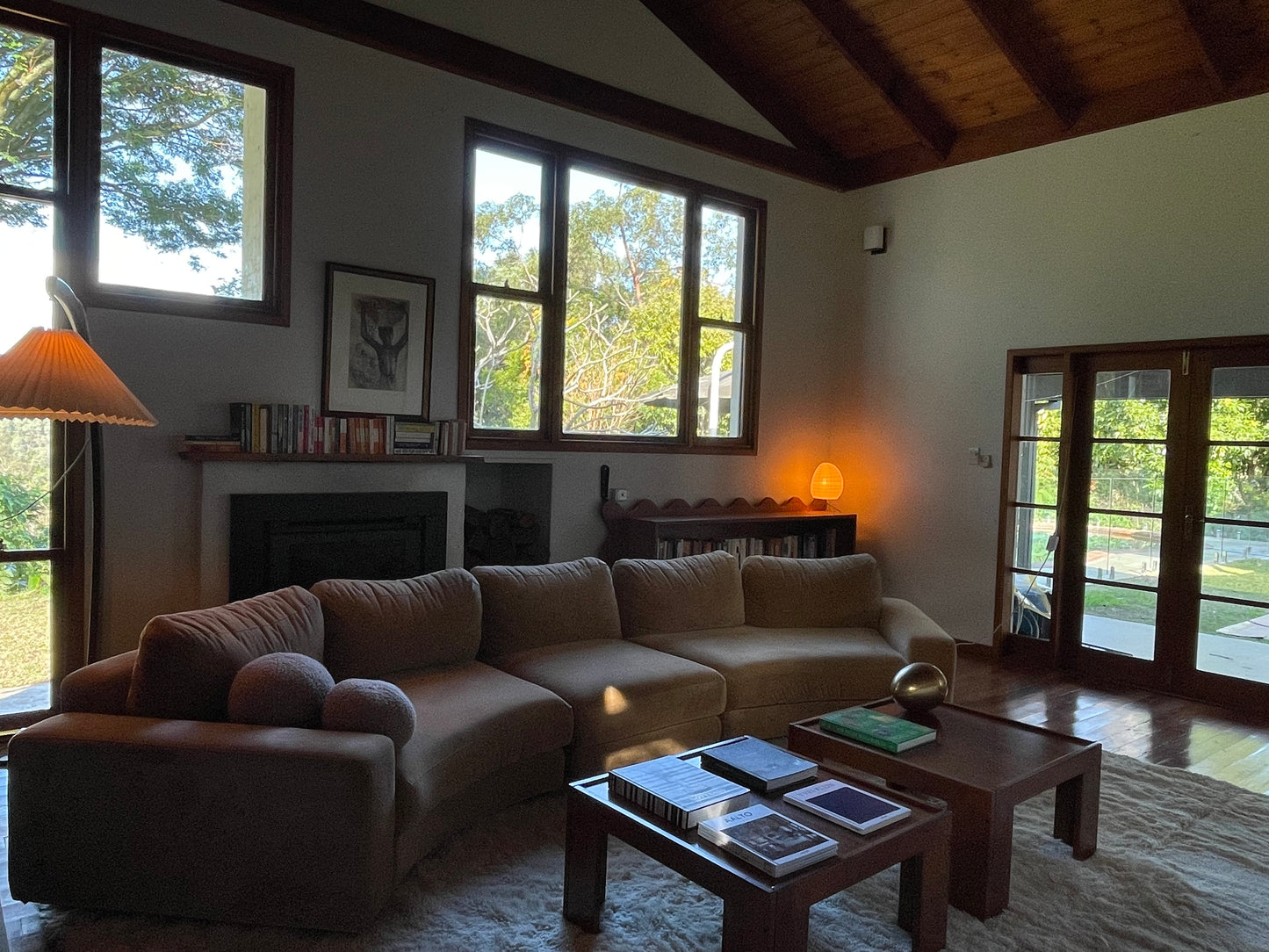 On Hold - Large Modular Soft Camel Velvet Sofa