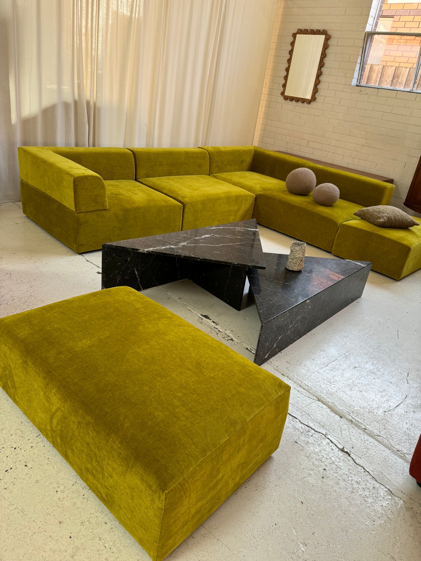 Bespoke Chartruese Block Modular Sofa Set
