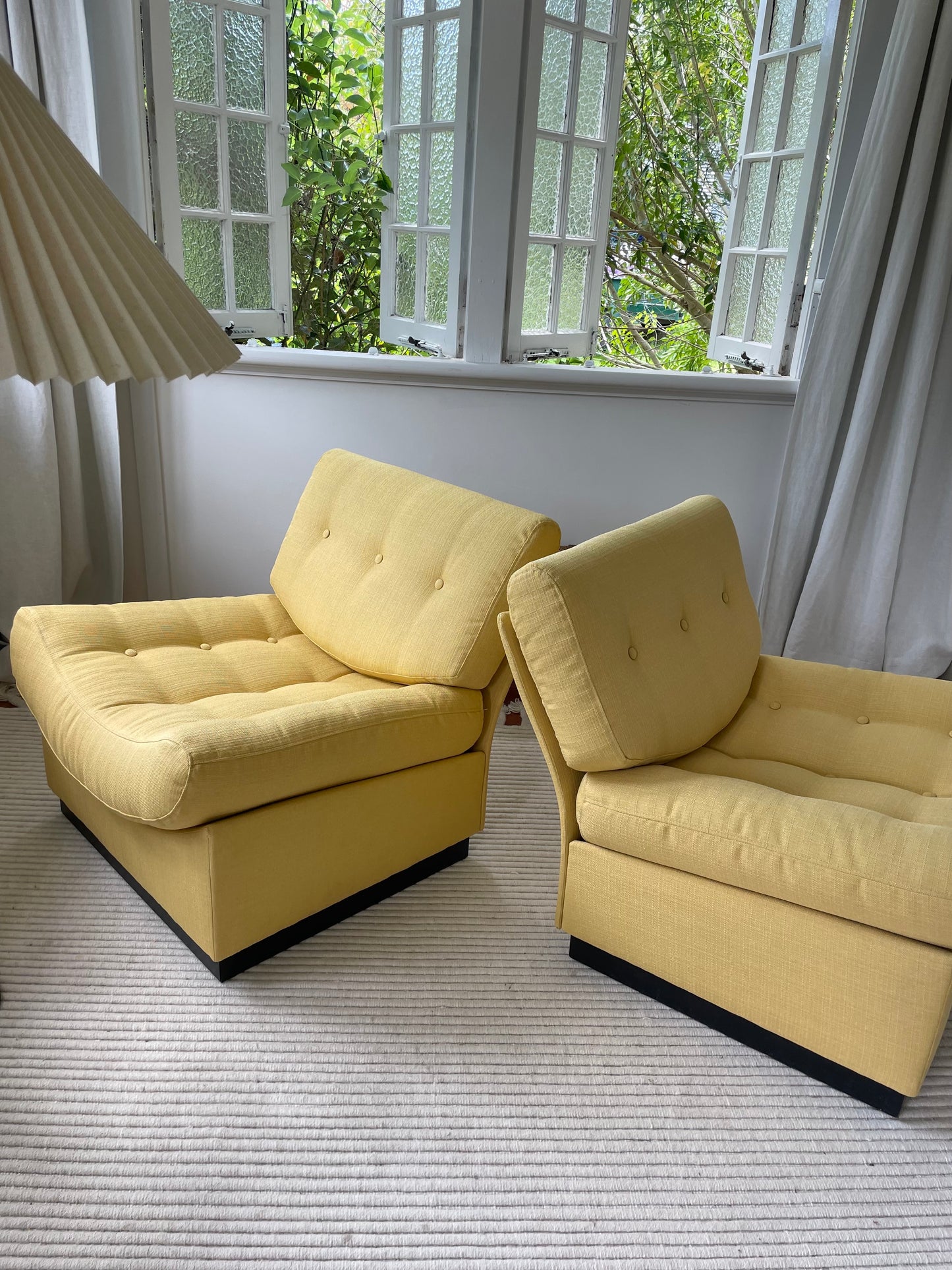 Yellow Lounge Chair - Sold as a pair