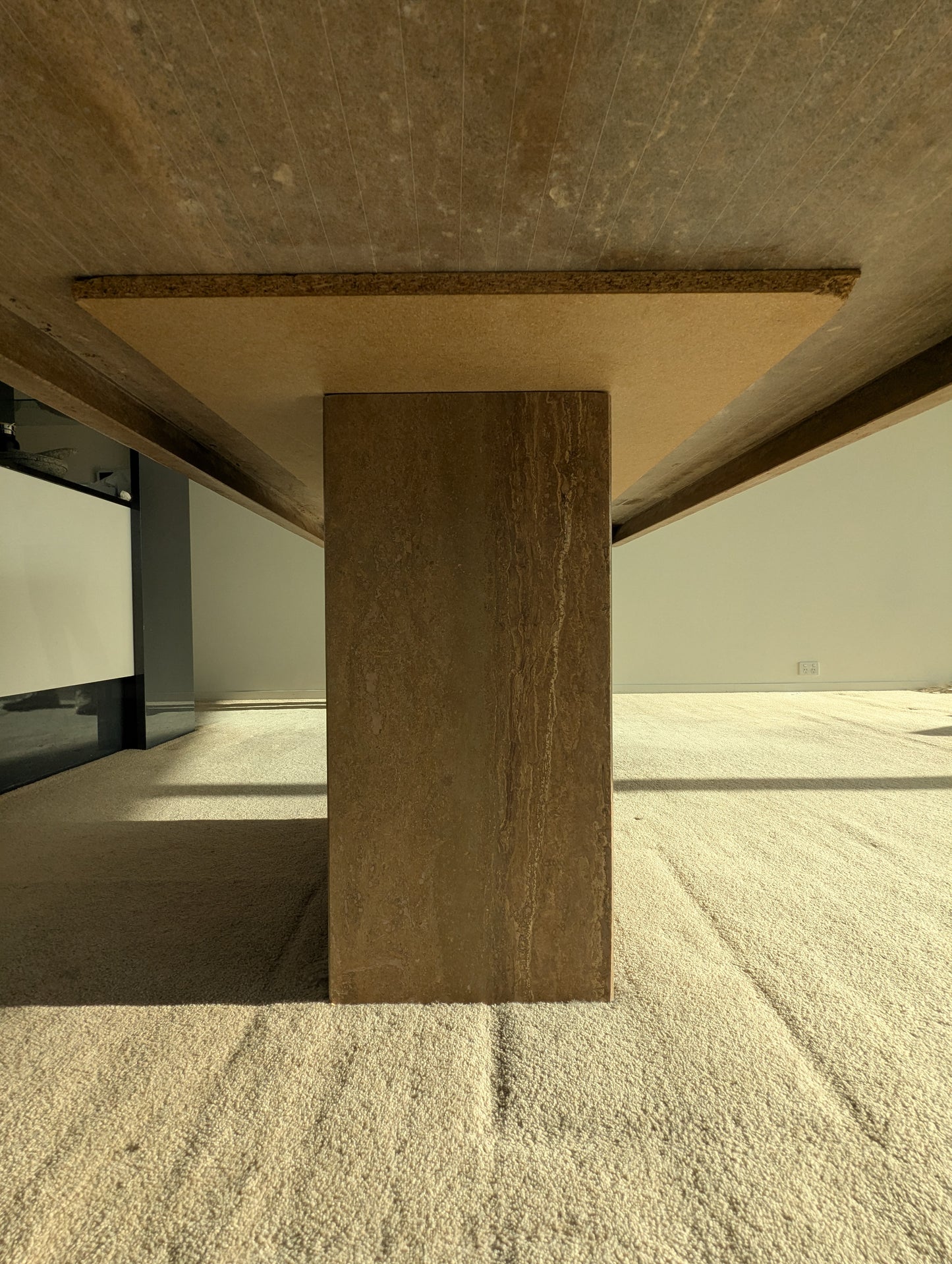 Italian Travertine Dining Table