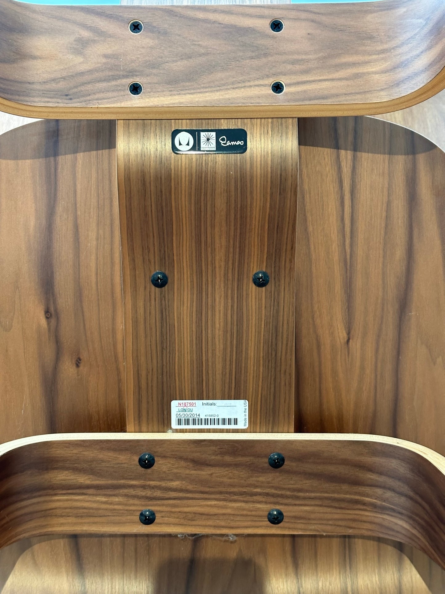 - Set of Two Herman Miller Eames LCW Walnut Lounge Chairs