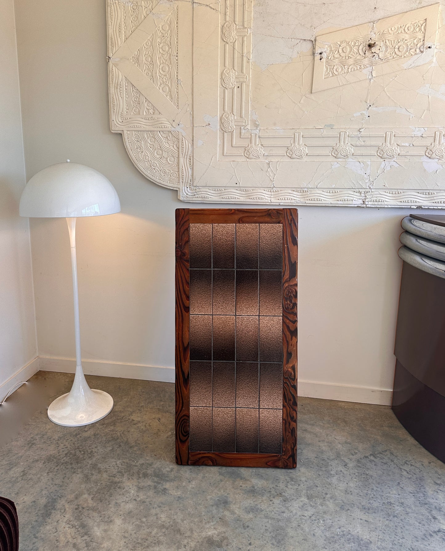 Vintage Retro Tile & Cedar Coffee Table - Spanish Revival
