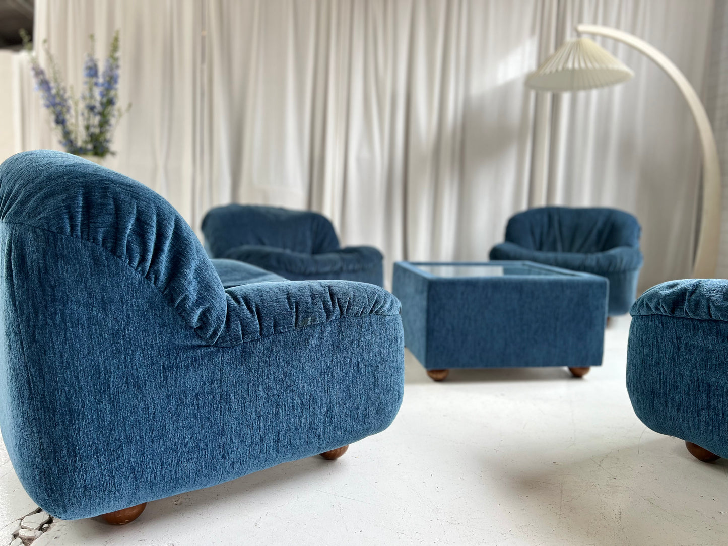Zotta Vintage Corduroy Modular Chairs - Four Available