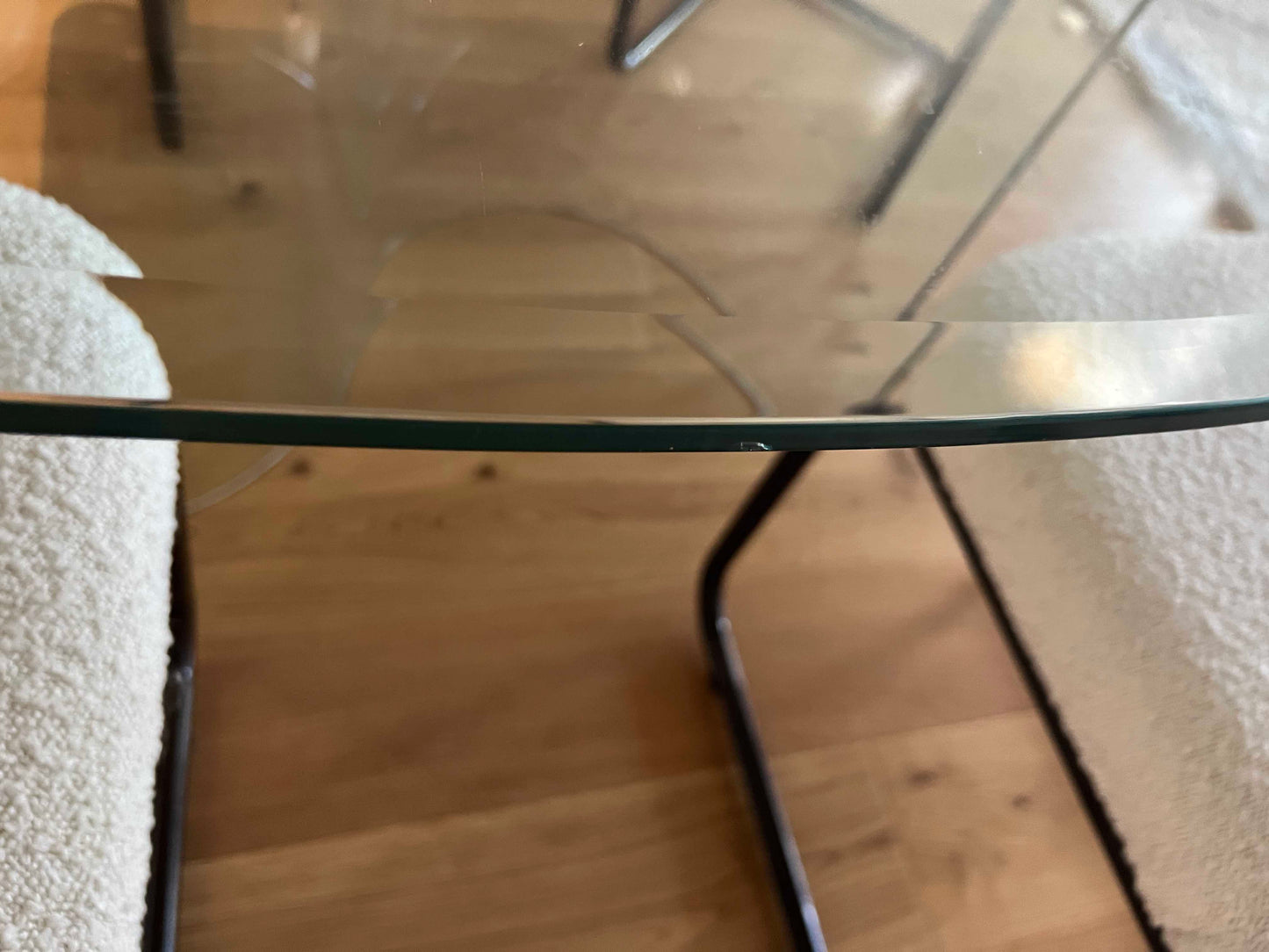 - Glass Wave Base Dining Table