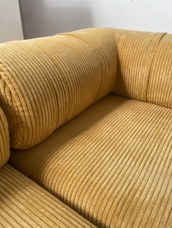 Yellow Corduroy Modular Sofa
