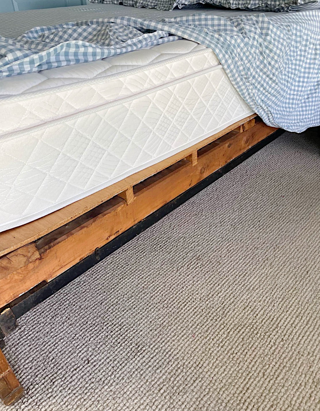Vintage Burlwood Double Bed Frame