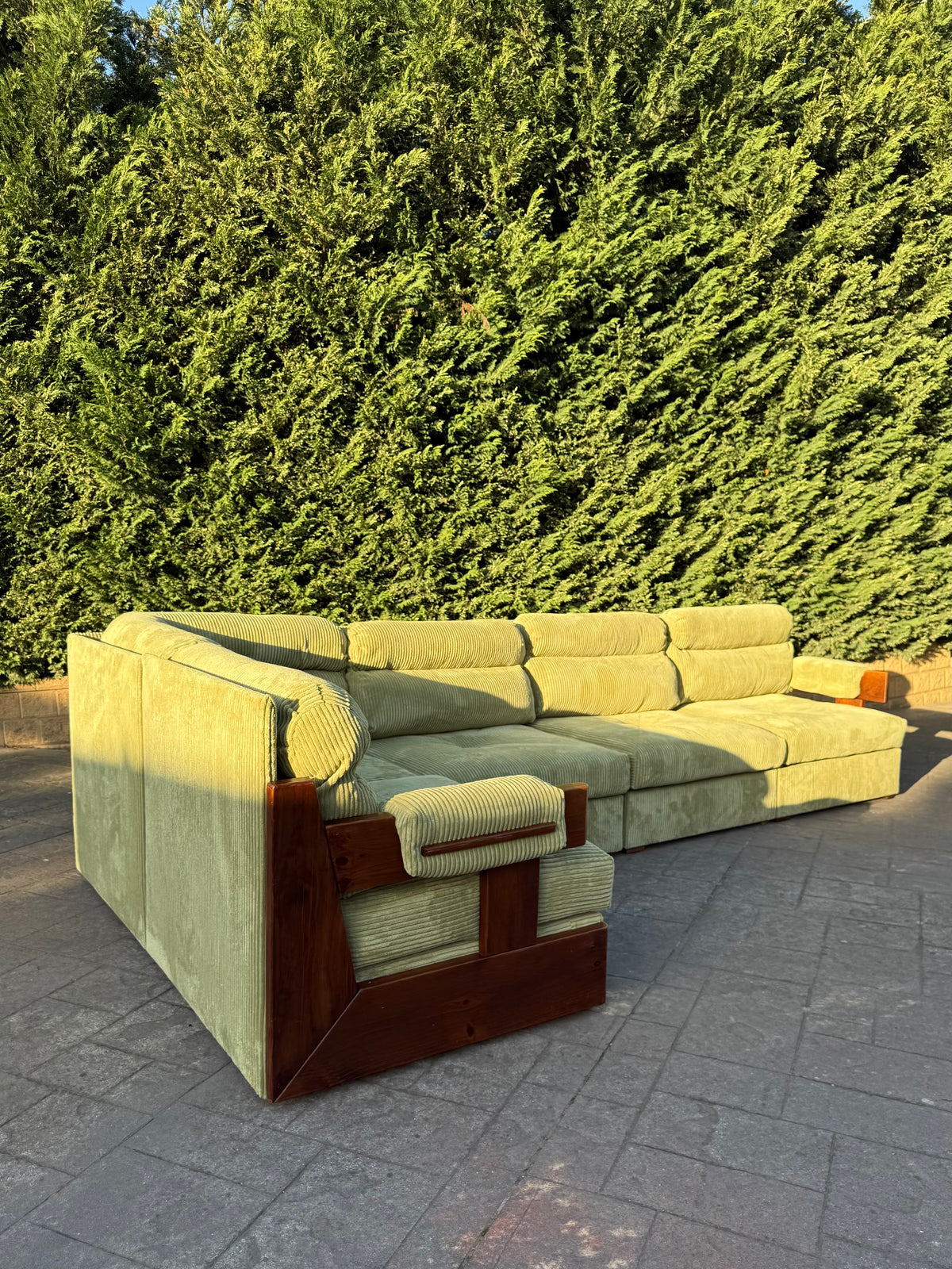 Timber & Corduroy Modular Sofa Set