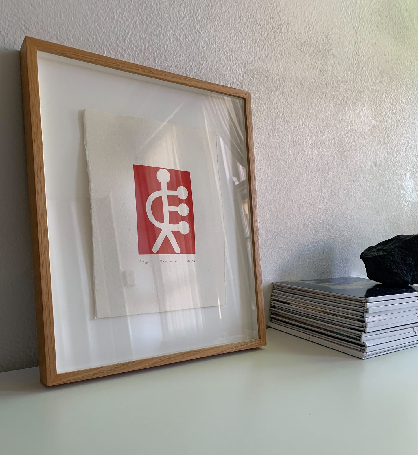 Framed Original David Band 'Red Miles' Screenprint Artwork